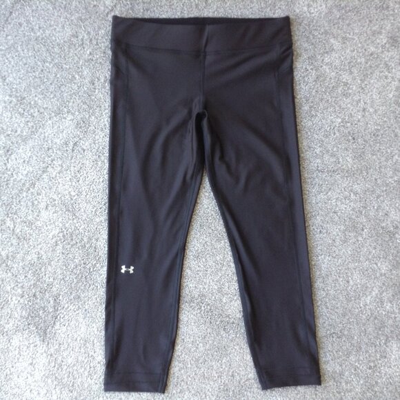 ⭐UNDER ARMOUR COMPRESSION CAPRI LEGGINGS in Black, size Large – LIKE NEW⭐ - Picture 1 of 6